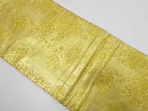 縞に流水・花菱模様織り出し　袋帯